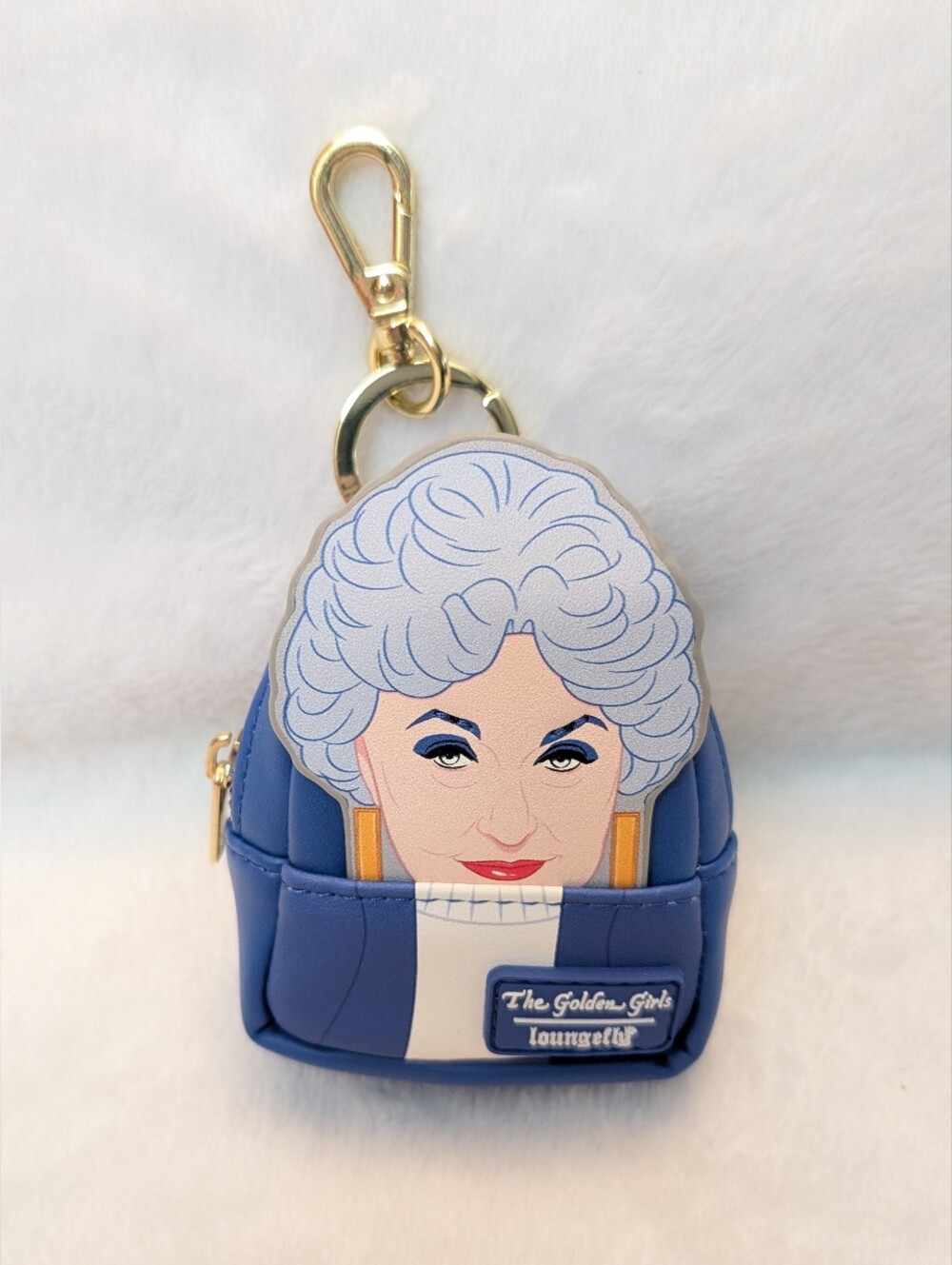 Loungefly Blue & White Golden Girls Mini Backpack Keychain